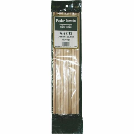 MADISON MILL 5/16 X 12 Dowel, 12PK 448243